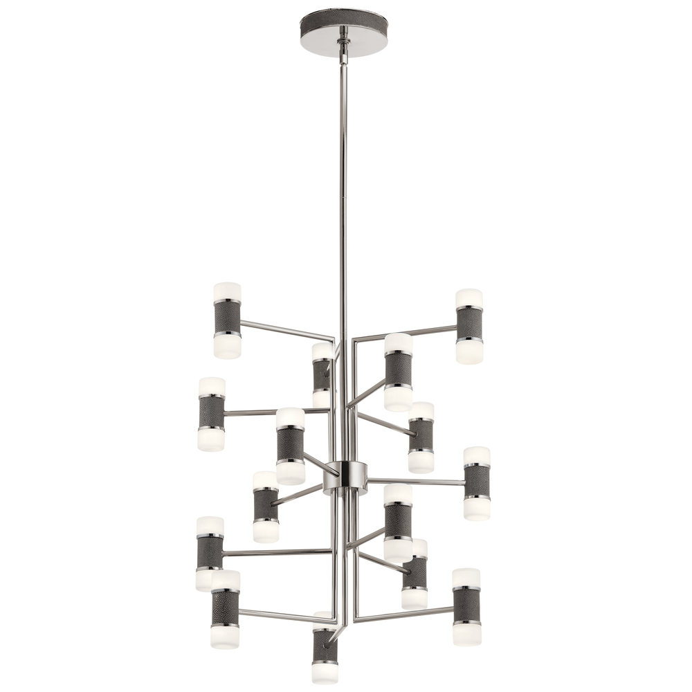 Vey 15 Light 5 Tier Foyer Chandelier Polished Nickel