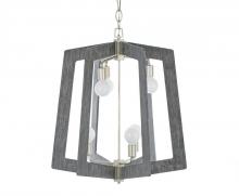 Varaluz 268F06SOG - Lofty 6-Lt 2-Tier Foyer Chandelier - Silverado/Gray Wood