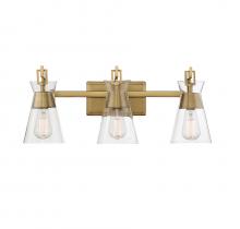 Savoy House 8-1830-3-322 - Lakewood 3-Light Bathroom Vanity Light in Warm Brass