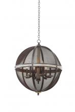 Kalco 7041FG - Coronado 6 Light Oval Chandelier