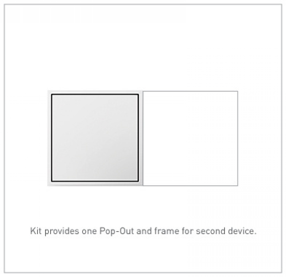 adorne® 15A Two-Gang Pop-Out Outlet, White