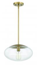 Craftmade 56894-SB - Gaze 1 Light 14" Pendant in Satin Brass