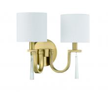 Craftmade 58262-SB - Fortuna 2 Light Wall Sconce in Satin Brass