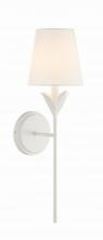 Crystorama 531-MT - Broche 1 Light Matte White Sconce