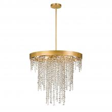 Crystorama WIN-616-GA-CL-MWP - Winham 6 Light Antique Gold Crystal Chandelier