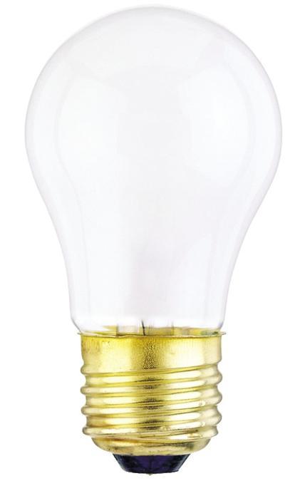 25W A15 Incandescent Frost E26 (Medium) Base, 120 Volt, Box, 2-Pack