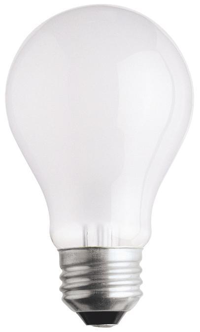 25W A19 Incandescent Frost E26 (Medium) Base, 120 Volt, Box, 2-Pack