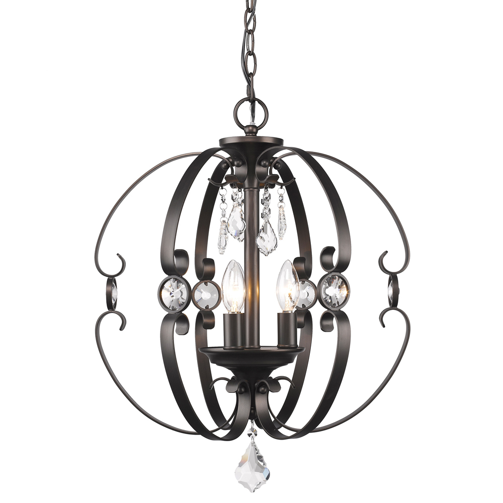 Ella 3 Light Pendant in Etruscan Bronze