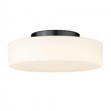 Golden 3136-FM BLK-OP - Toli BLK Flush Mount in Matte Black with Opal Glass Shade