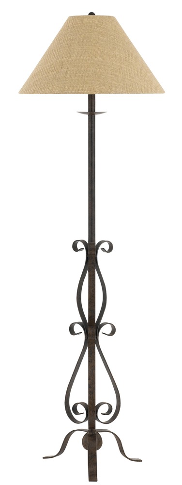 61" Height Iron Floor Lamp in Rust