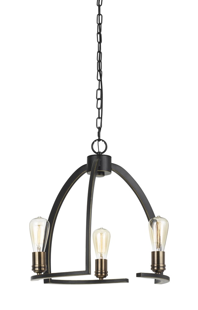 18.5" Height Metal Chandelier in Dark Bronze Finish