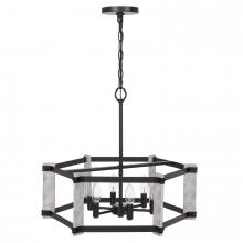 CAL Lighting FX-3767-6 - 60W X 6 Rutland Hammered Metal Chandelier