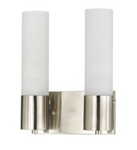 CAL Lighting LA-198-2L - 11.25" Tall Double Cylinder Wall Light in Brushed Steel