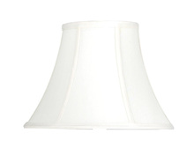 CAL Lighting SH-1062 - 9" Tall White Bell Stretched Faux Silk Shade