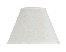 CAL Lighting SH-1142 - 8" Tall Off White Round Hardback Linen Shade