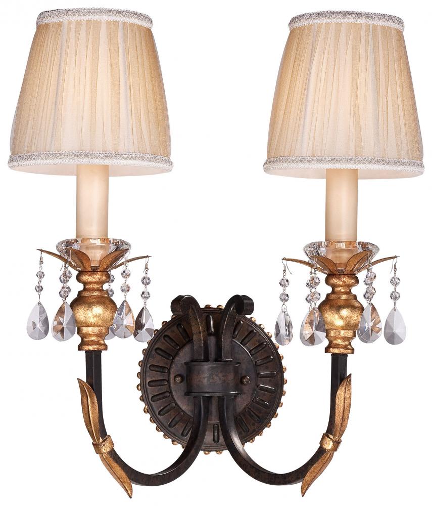 Bella Cristallo - 2 Light Wall Sconce