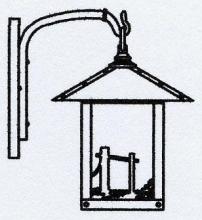 Arroyo Craftsman TRB-9HSF-AB - 9" timber ridge wall bracket with horse filigree