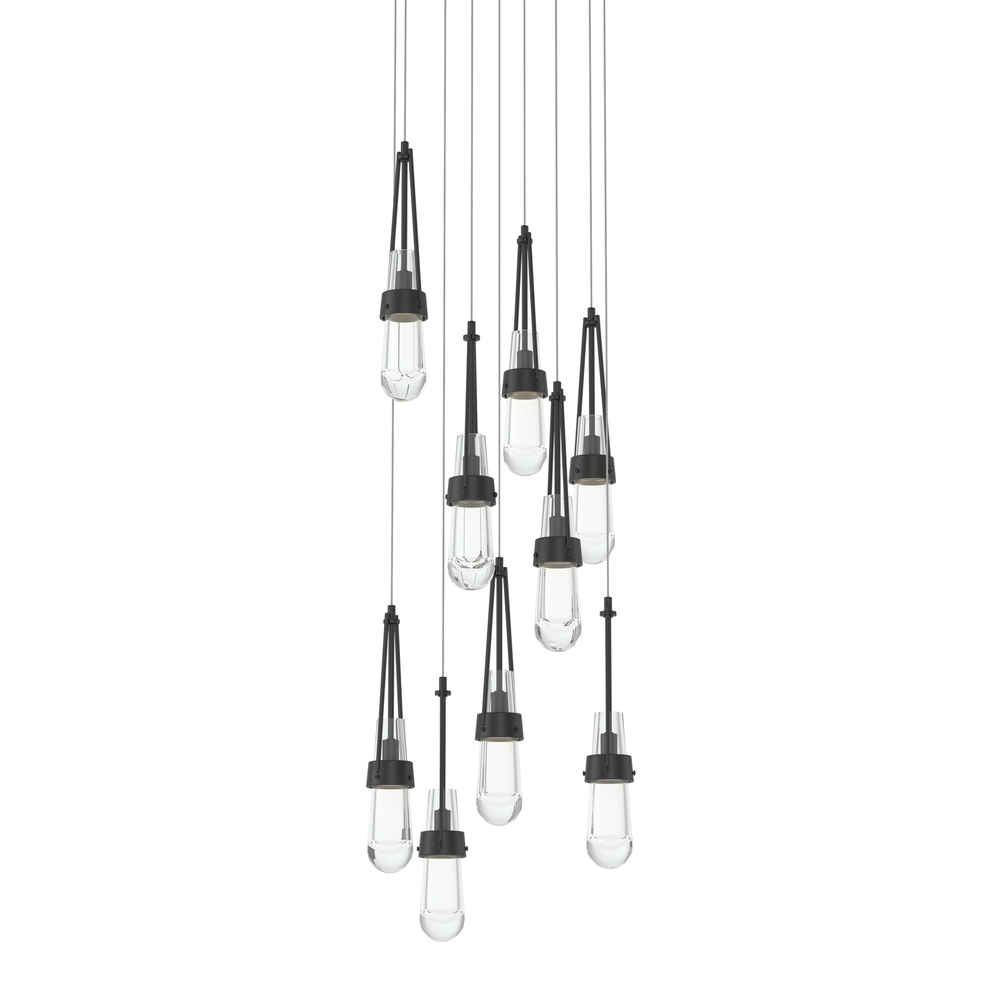 Link 9-Light Clear Glass Pendant