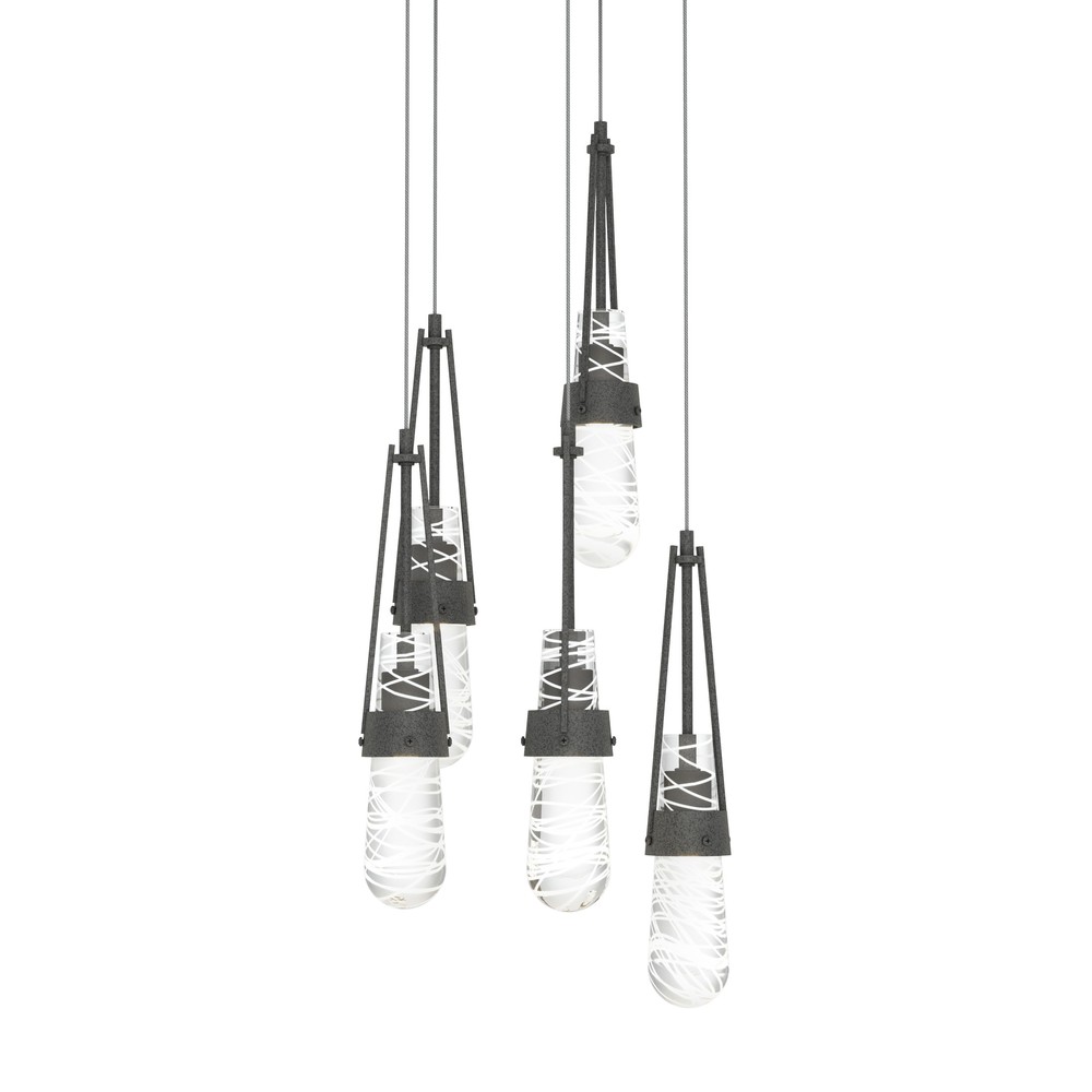 Link 5-Light Blown Glass Pendant