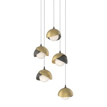 Hubbardton Forge 131125-SKT-LONG-20-86-GG0711 - Brooklyn 5-Light Double Shade Pendant