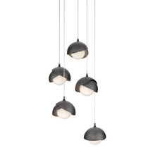 Hubbardton Forge 131125-SKT-LONG-89-89-GG0711 - Brooklyn 5-Light Double Shade Pendant