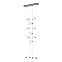 Hubbardton Forge 139057-LED-STND-07-GG0668 - Abacus 9-Light Ceiling-to-Floor LED Pendant