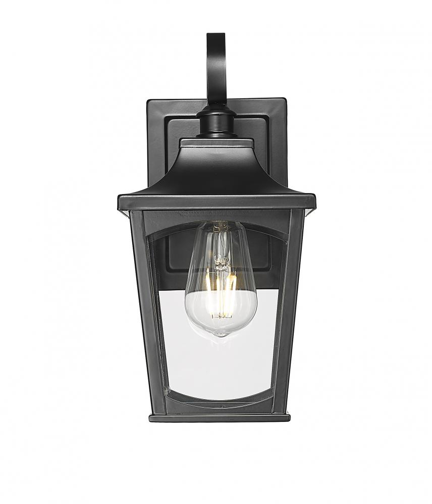 Curry 1-Light Outdoor Wall Sconce Powder Coated Black