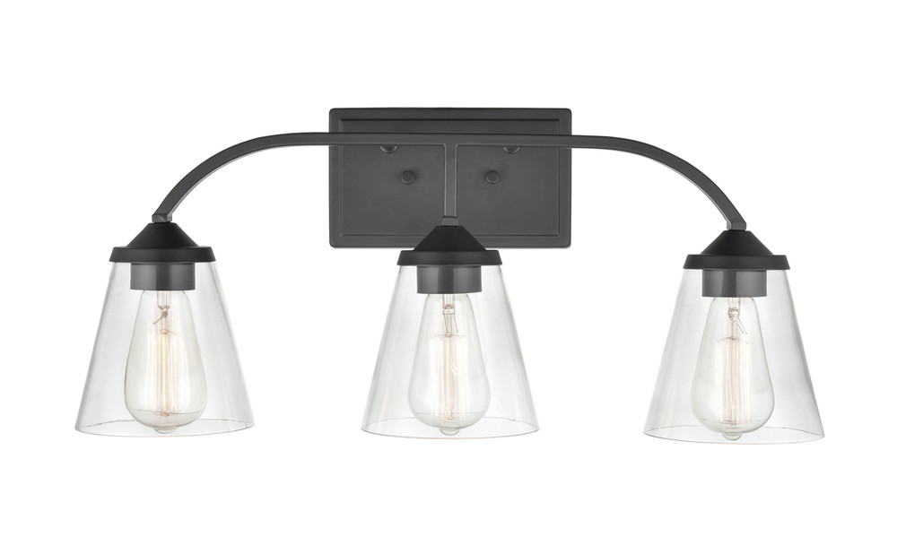 Josleen 3-Light Vanity Matte Black