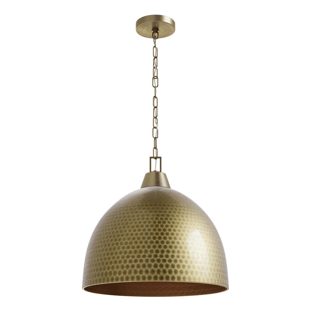 Arrco 3-Light Pendant Light Aged Brass