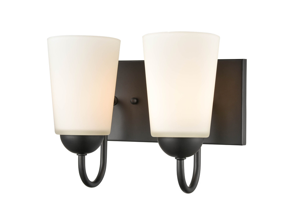 Ivey Lake 2-Light Vanity Matte Black