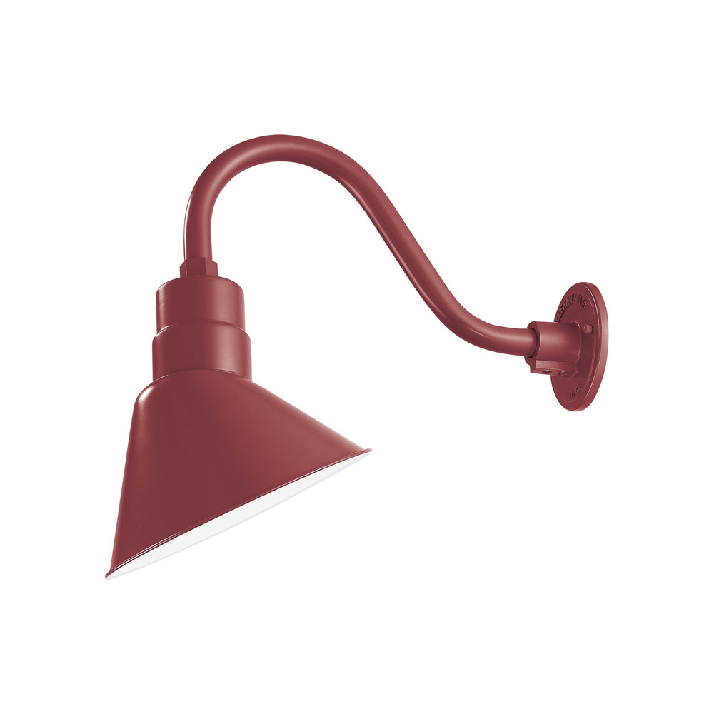 R Series 1-Light Angle Shade Satin Red