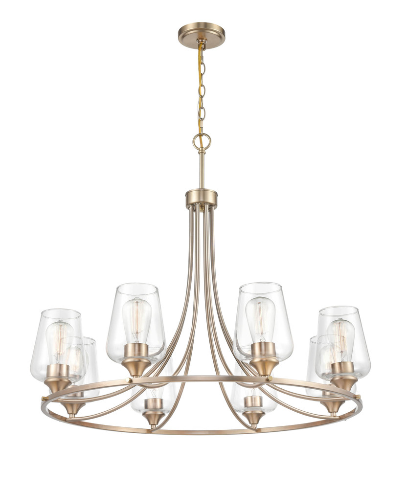 Ashford 8-Light Chandelier Ceiling Light Modern Gold