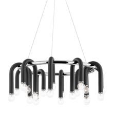 Mitzi by Hudson Valley Lighting H382820-PN/BK - Whit Chandelier