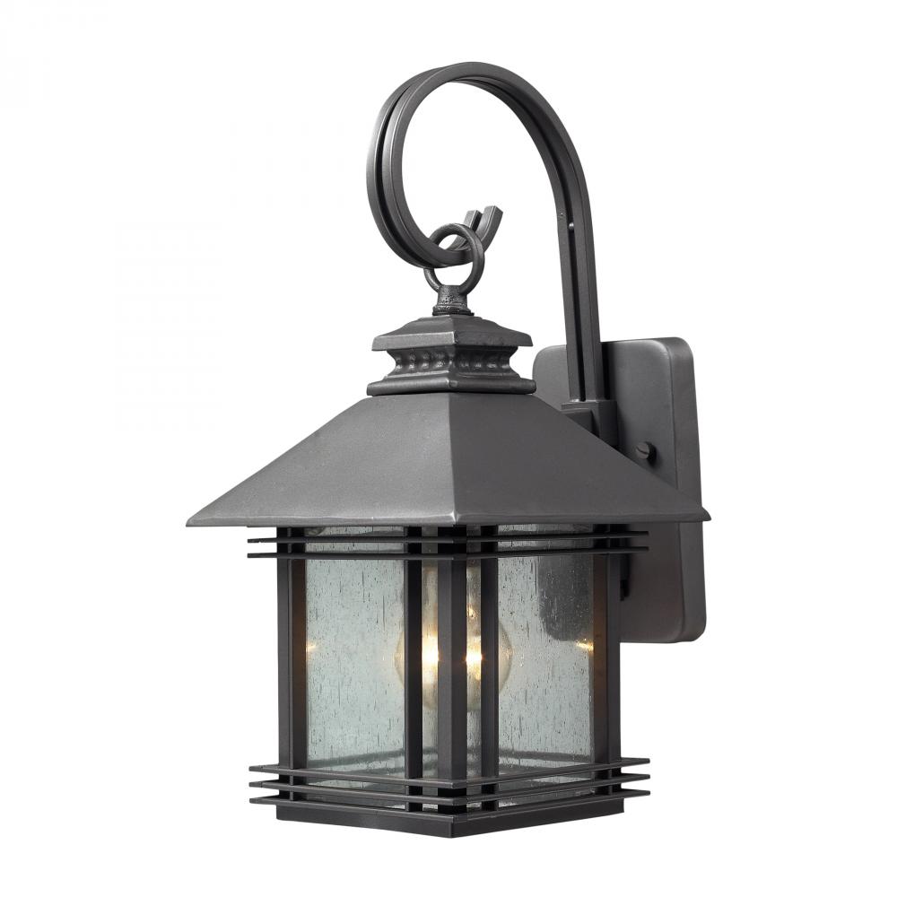 One Light Graphite Wall Lantern