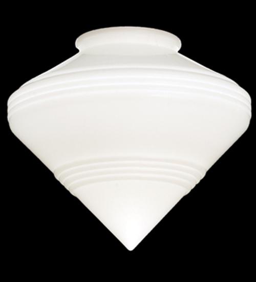 9"W Revival Schoolhouse Deco Cone 4" Neck Shade