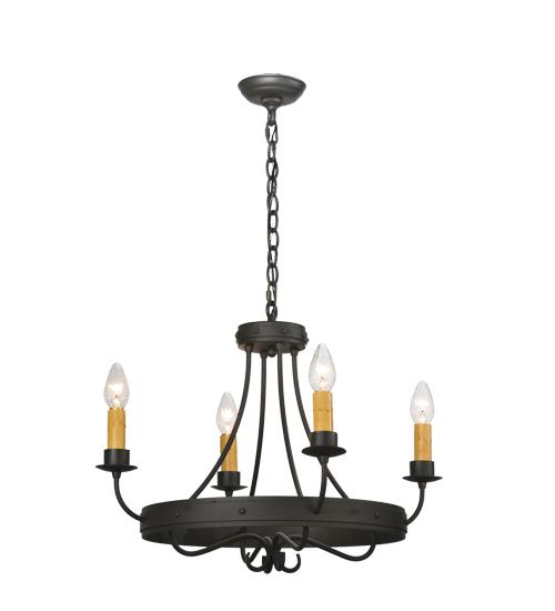 25"W Franciscan 4 LT Chandelier