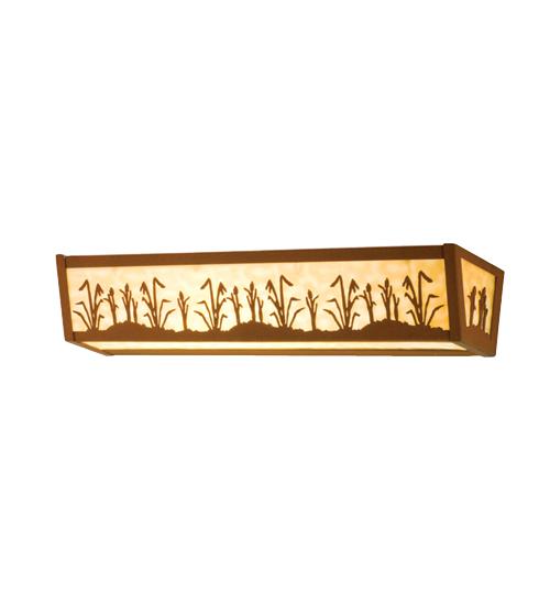 24" Wide Reeds & Cattails Vanity Light