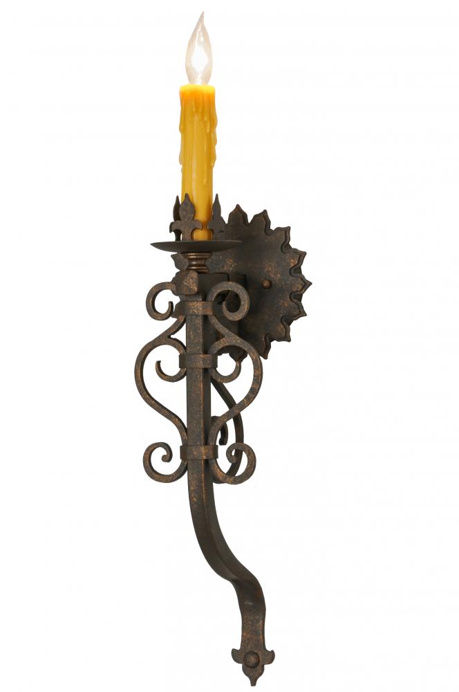 6.5"W Sunburst Wall Sconce