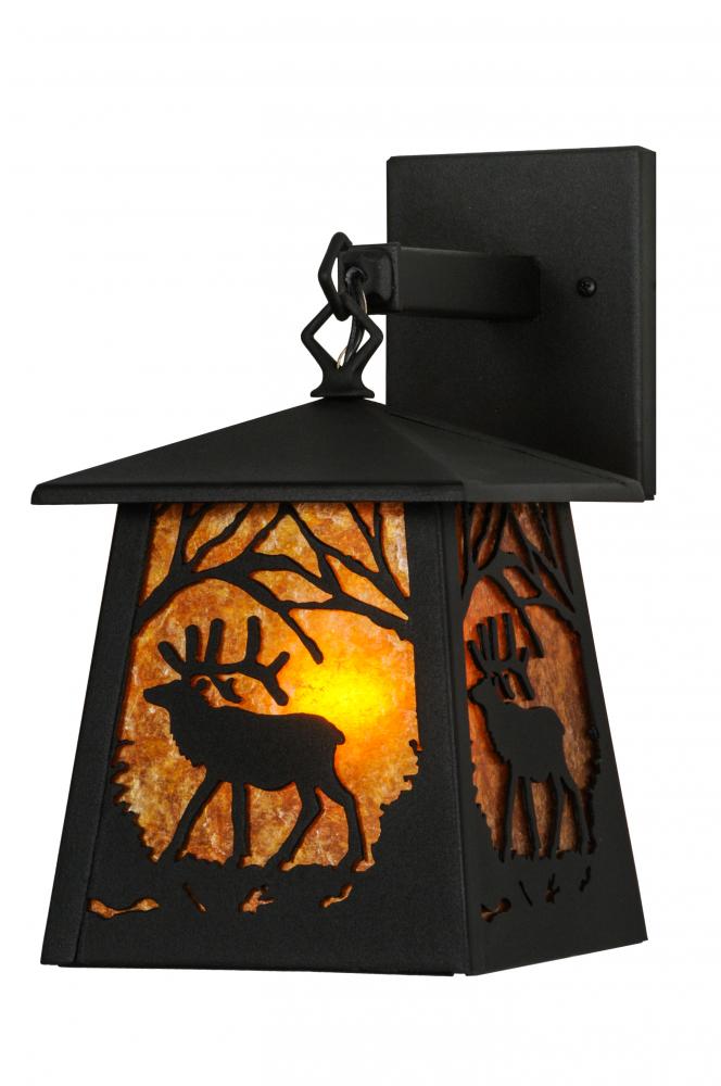 7"W Elk at Dawn Hanging Wall Sconce