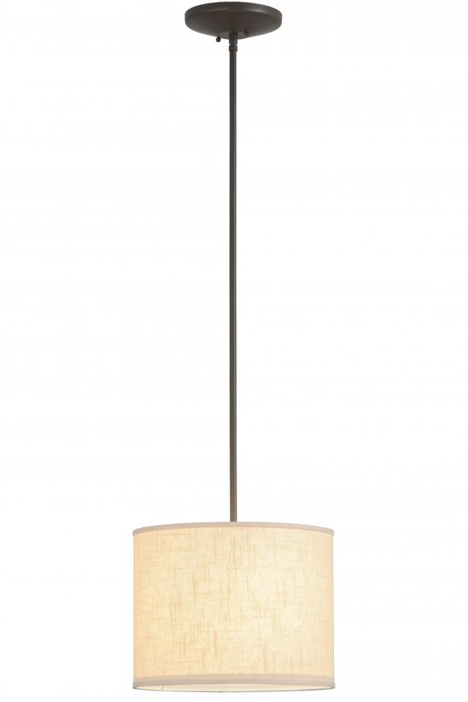 14"W Cilindro Beige Textrene Pendant