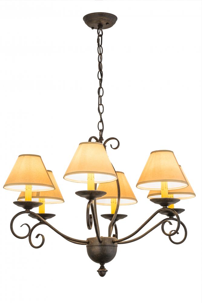 30"W Sienna 6 LT Chandelier