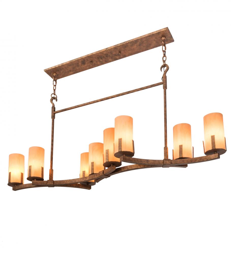 52" Long Cero 8 Light Oblong Chandelier