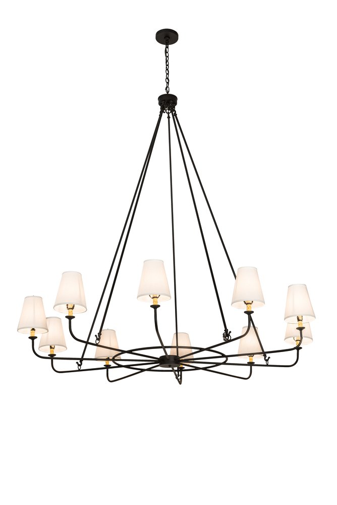 72" Wide Brach Ring 10 LT Chandelier