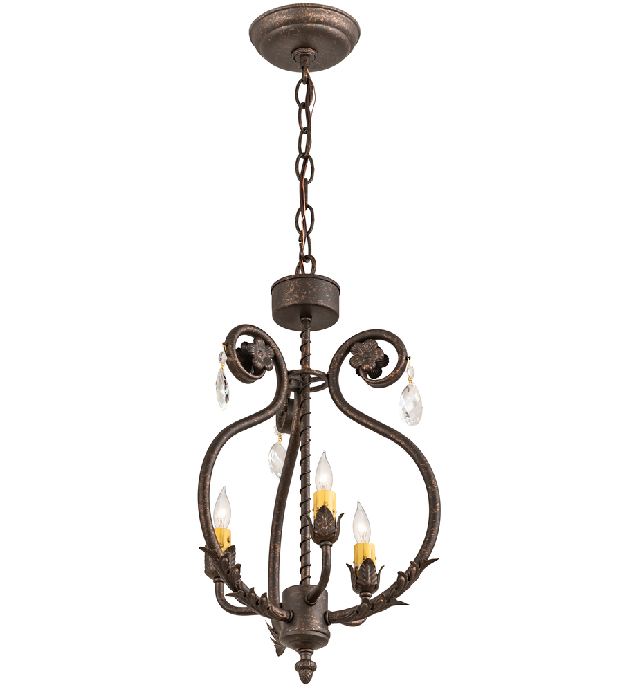 12" Wide Antonia 3 Light Chandelier