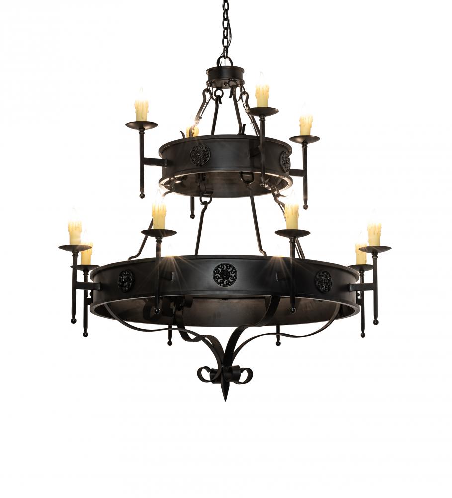 48" Wide Lorenzo 12 Light Two Tier Chandelier