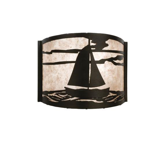 12" Wide Sailboat Wall Sconce