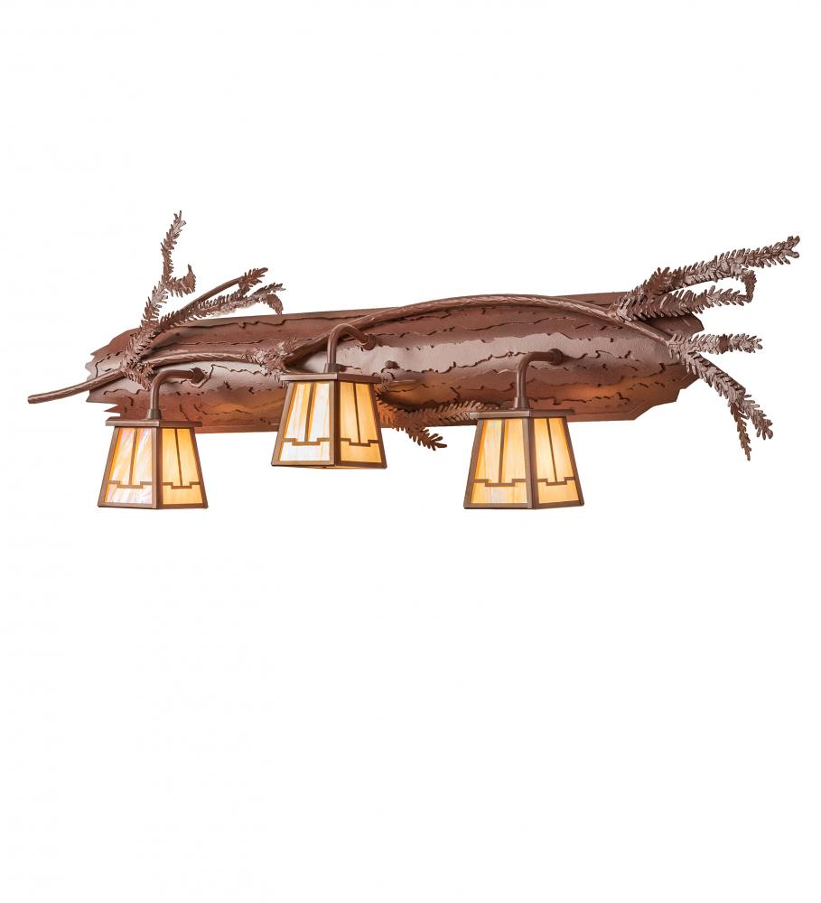 38" Wide Pine Branch Valley View 3 Light Vanity Light