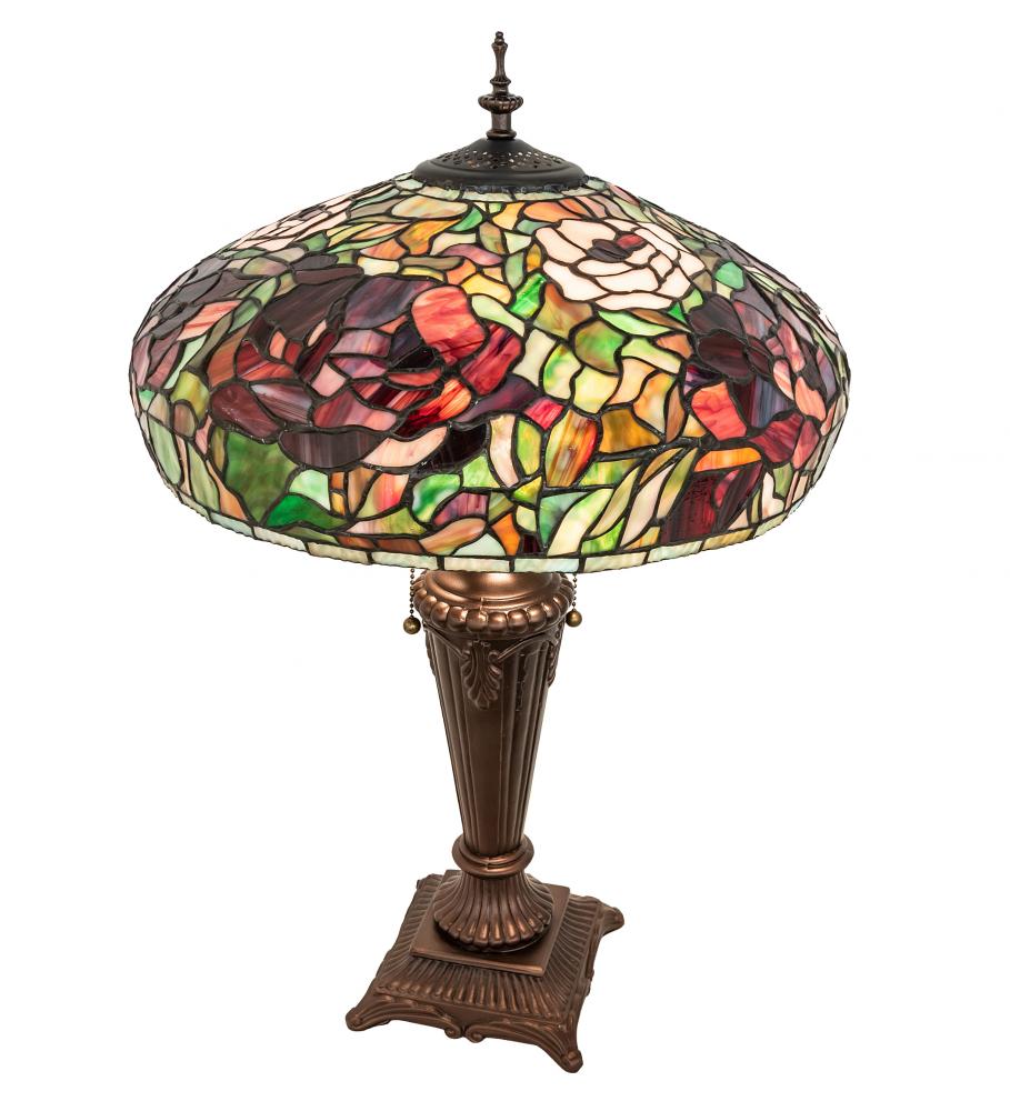 26" High Tiffany Peony Table Lamp