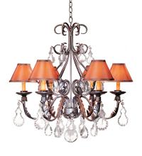 Meyda White 115435 - 28" Wide French Elegance 6 Light Chandelier