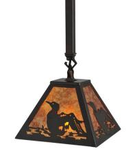 Meyda White 116073 - 7.75"Sq Loon Mini Pendant